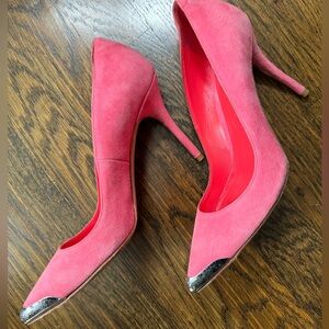 Alexander McQueen Pink Suede Stiletto Pump Heels Size 6.5